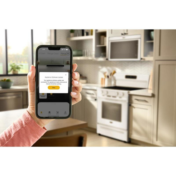 Whirlpool® 30-Inch Electric Range with Air Cooking Technology and No Preheat Air Fry YWFES7030SW