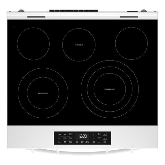 Whirlpool® 30-inch Electric Range with Air Cooking Technology YWSES5030SW Whirlpool® 30-inch Electric Range with Air Cooking Technology YWSES5030SW