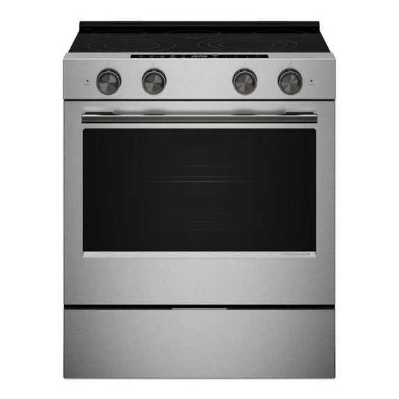 Kitchenaid® 5.3 Cu. Ft. Slide-in Electric Range with Two Even-Heat™ Hyper Elements and Convection Cooking Modes YKSES530SPS