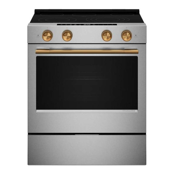 Kitchenaid® 5.3 Cu. Ft. Slide-in Electric Range with Two Even-Heat™ Hyper Elements and Convection Cooking Modes YKSES530SPS