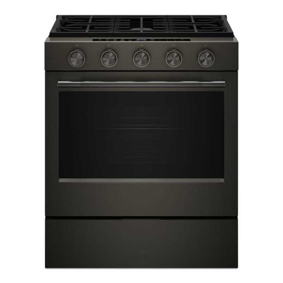 Kitchenaid® 5.0 Cu. Ft. Smart Slide-in Gas Range with Convection Cooking Modes and 2-in-1 Burner KSGS530SBE