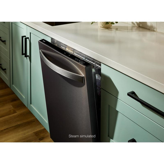 Whirlpool® 24-Inch Dishwasher with Total Coverage Wash Action and Auto Open Air Dry in Fingerprint Resistant Black Stainless WDTS8024SV
