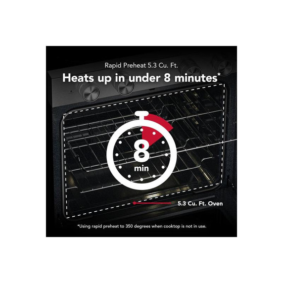 Kitchenaid® 5.3 Cu. Ft. Freestanding Electric Range with Convection Cooking Modes YKFES530SPS