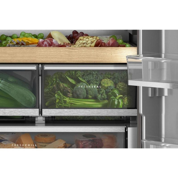 Kitchenaid® 24 cu. ft. 36-Inch Width Counter-Depth French Door Refrigerator with Interior Dispense KRFC236SBE