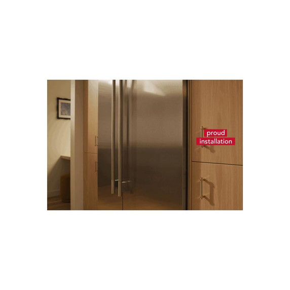 Kitchenaid® 20.8 Cu. Ft. 36" Built-In Side-by-Side Refrigerator features Exterior Water and Ice Dispenser with Measured Fill KBSD736SPS