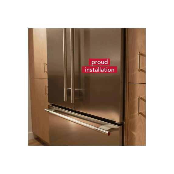 Kitchenaid® 20.8 Cu. Ft. 36" Built-In French Door Bottom Mount Refrigerator with Platinum Interior KBFN536SBE