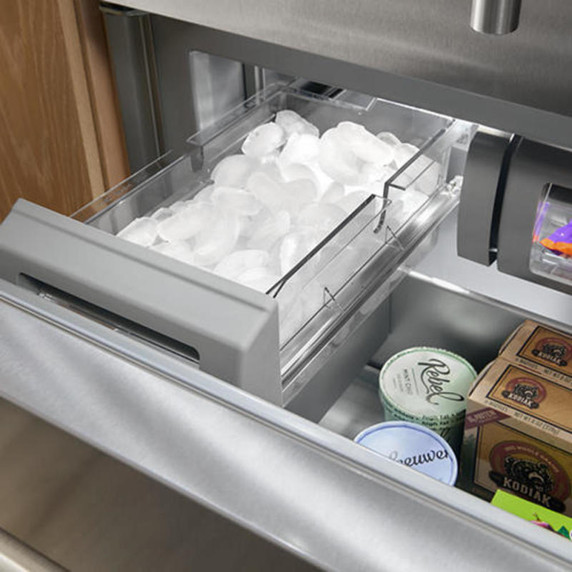 Kitchenaid® 20.8 Cu. Ft. 36" Built-In Bottom Mount Refrigerator with Platinum Interior KBBL336SPS