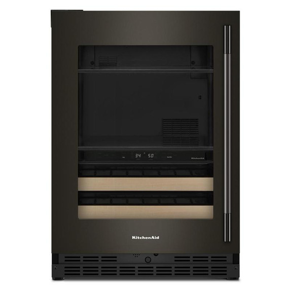 Kitchenaid® 24" Beverage Center with Glass Door and Wood-Front Racks KUBL524SBE Kitchenaid® 24" Beverage Center with Glass Door and Wood-Front Racks KUBL524SBE