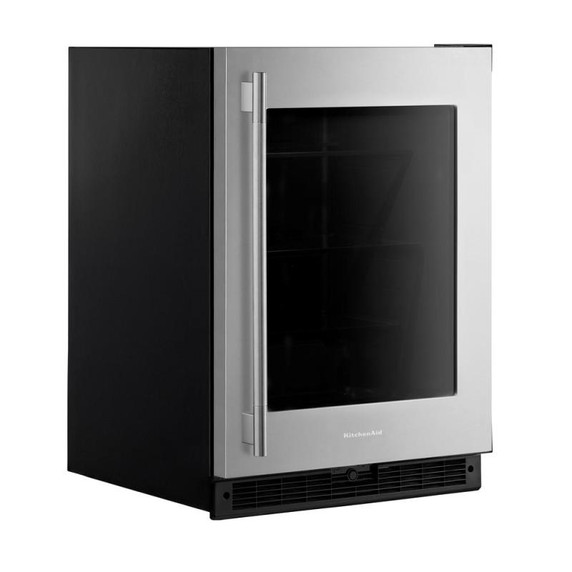 Kitchenaid® 24"" Undercounter Refrigerator with Glass Door KURR324SSB Kitchenaid® 24"" Undercounter Refrigerator with Glass Door KURR324SSB