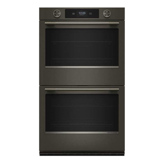 Kitchenaid® 30-inch Smart Electric Double Wall Oven with Assisted Cooking Modes - Black Ore KOED730SBE