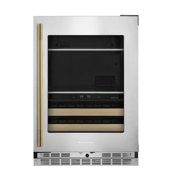 Kitchenaid® 24" Beverage Center with Glass Door and Wood-Front Racks KUBR524SPS Kitchenaid® 24" Beverage Center with Glass Door and Wood-Front Racks KUBR524SPS