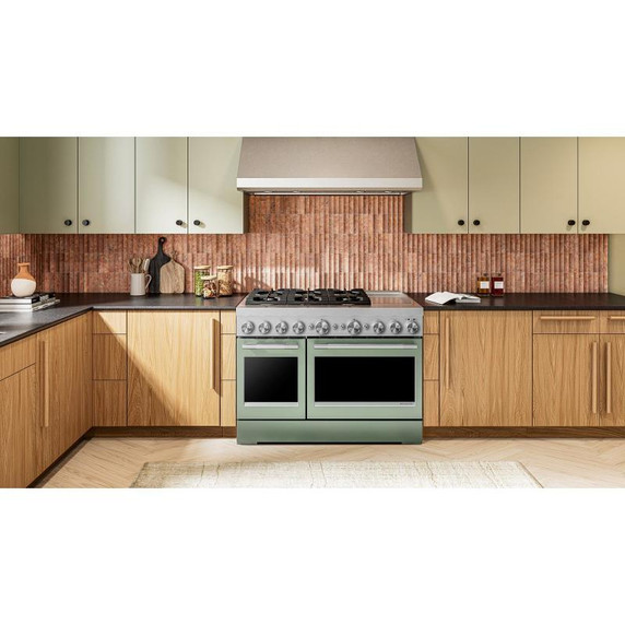 Kitchenaid® 48-Inch 6 Burner Commercial-Style Dual Fuel Range with Griddle KFDD948SDC