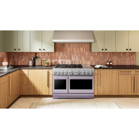 Kitchenaid® 48-Inch 6 Burner Commercial-Style Dual Fuel Range with Griddle KFDD948SWF