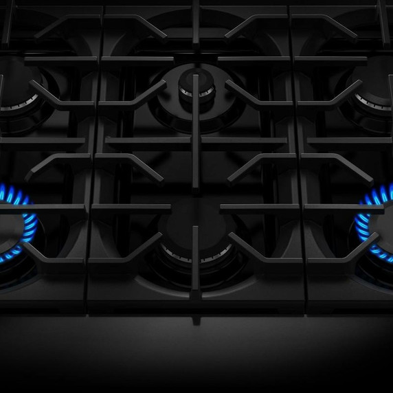 KitchenAid® 36-Inch 6 Burner Commercial-Style Gas Range with No Preheat Air Fry Mode KFGS936SJP