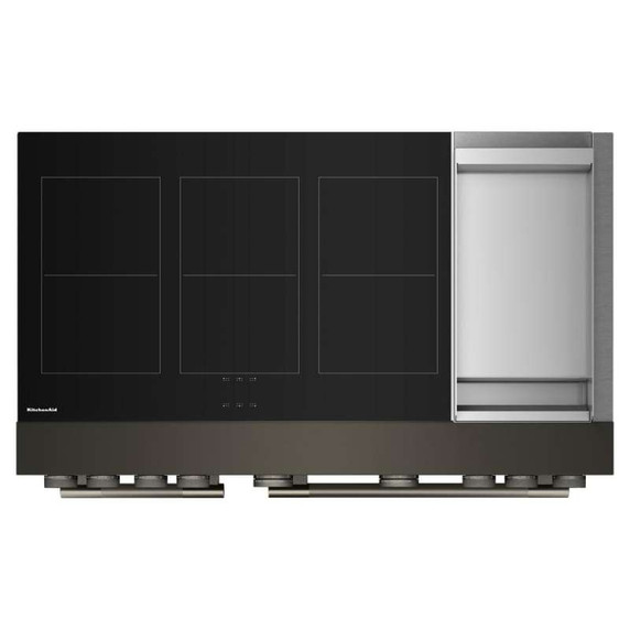 KitchenAid® 48-Inch 6-Element Induction Freestanding Commercial-Style Range with Griddle KFID948SBE