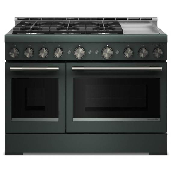 KitchenAid® 48-Inch 6 Burner Commercial-Style Gas Range with Griddle KFGD948SJP