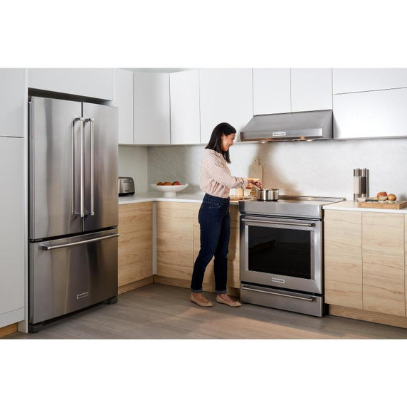 Kitchenaid® 30-Inch 4-Element Induction Convection Front Control Range with Baking Drawer KSIB900ESS