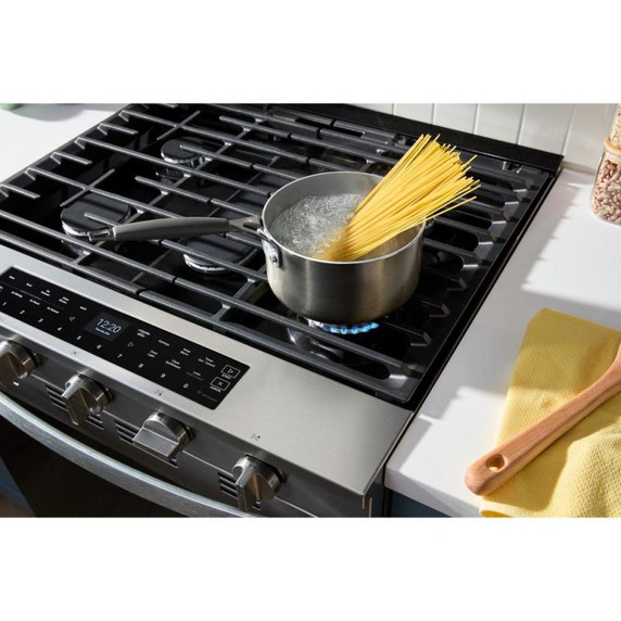 Whirlpool® 30-inch Gas Smart Range with No Preheat Mode and Steam Clean WSGS3330TS