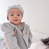 Bundle of Joy Grey Baby Gift Basket - Baby wearing outfit