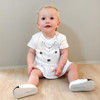 Baby Girl in Jake and Jill Ballet Shoes and Couture Onesie