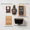 Canadian Breakfast Gourmet Gift Basket - Flat lay with product highlights