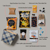 Kosher Medium Gourmet Gift Basket - Flat lay with product highlights