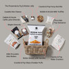 Avenue Gourmet Gift Basket - Flat lay with product highlights