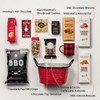 Tartan XL Christmas Gift Basket - Flat Lay with Product Highlights