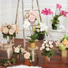 Faux Flower arrangements available at Baskits