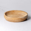 Round Teak Wood Serving Bowl - Side View