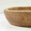 Round Teak Wood Serving Bowl - Close Up Side