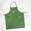 Personalized Canvas Apron in Green - embroidered with name Fe