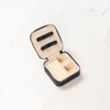 Personalized Travel Jewelry Case - Navy and Open