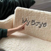 Sherpa Mini Sofa - with "My Boys" embroidered