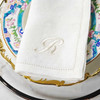 Personalized Napkin - Embroidered White "R" 