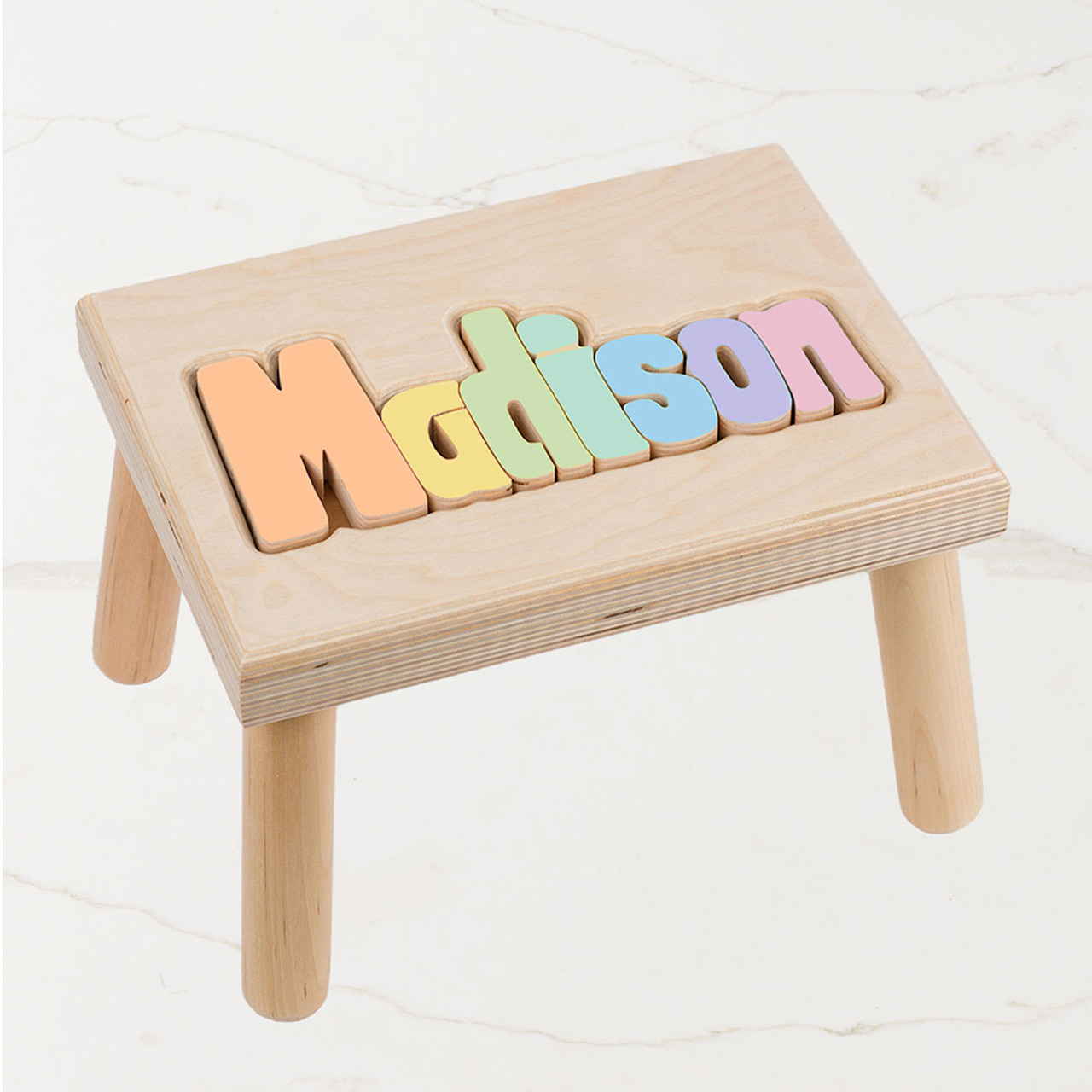 Personalized step stool pastel