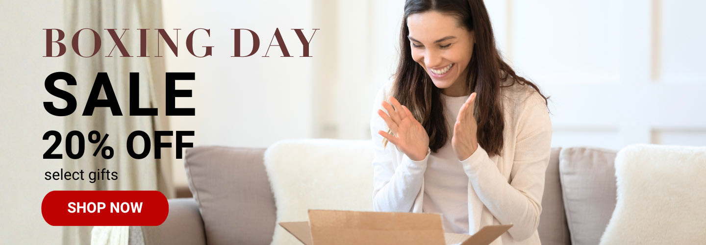 Woman opening a box with excitement