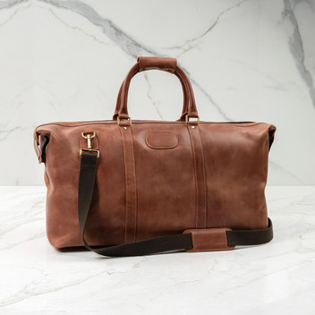 Men's Leather Weekender Bag