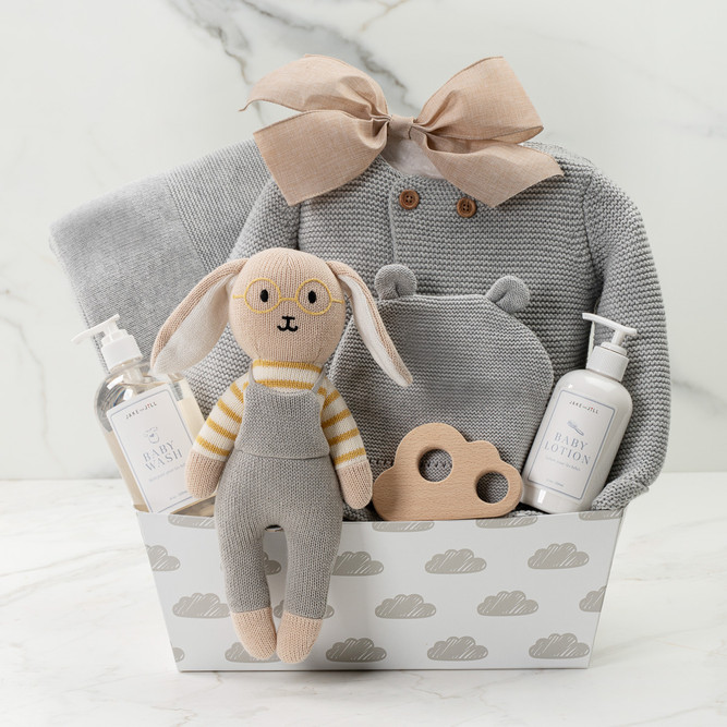 Bundle of Joy Grey Baby Gift Basket Bundle of Joy Grey Baby Gift Basket