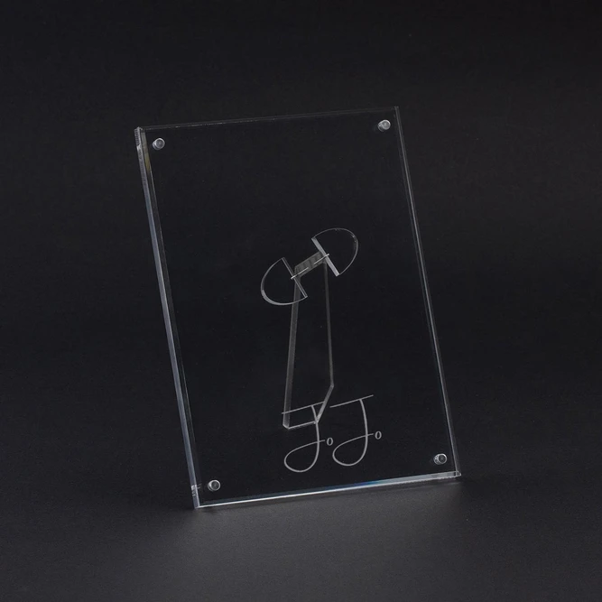 Acrylic Photo Frame - front engraved