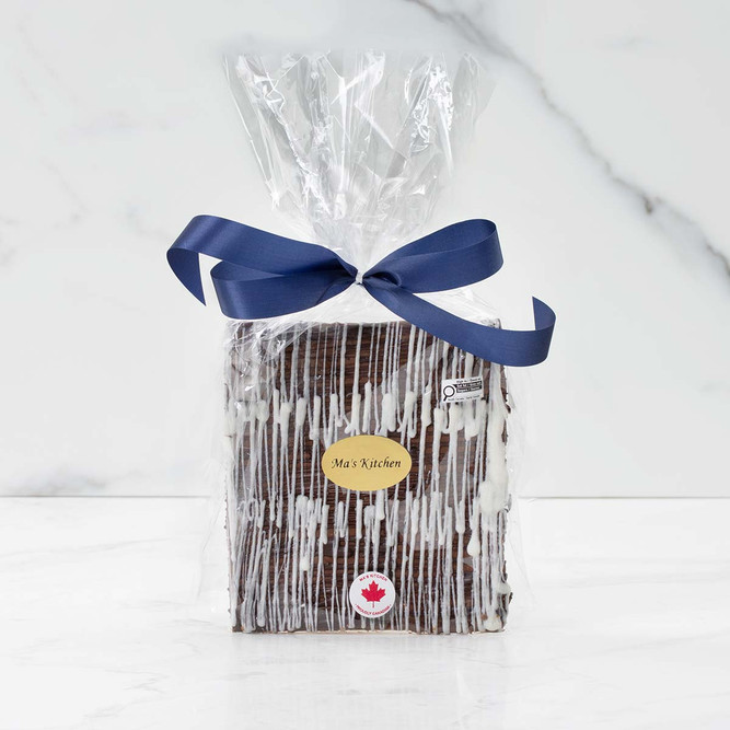 Chocolate Covered Matzah wrapped with a box