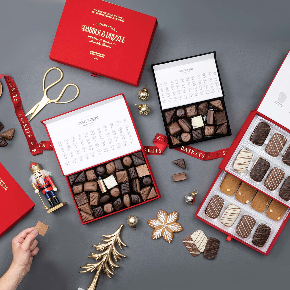 Holiday Picture with Chocolate and Cookies On Display