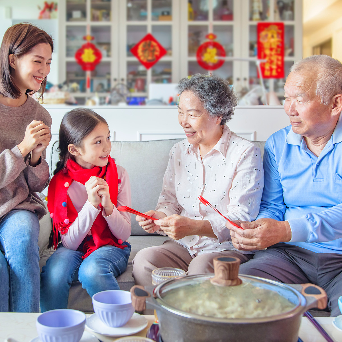 Family Together celebrating Lunar New Year