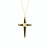 All Coral Inlaid Cross Pendant