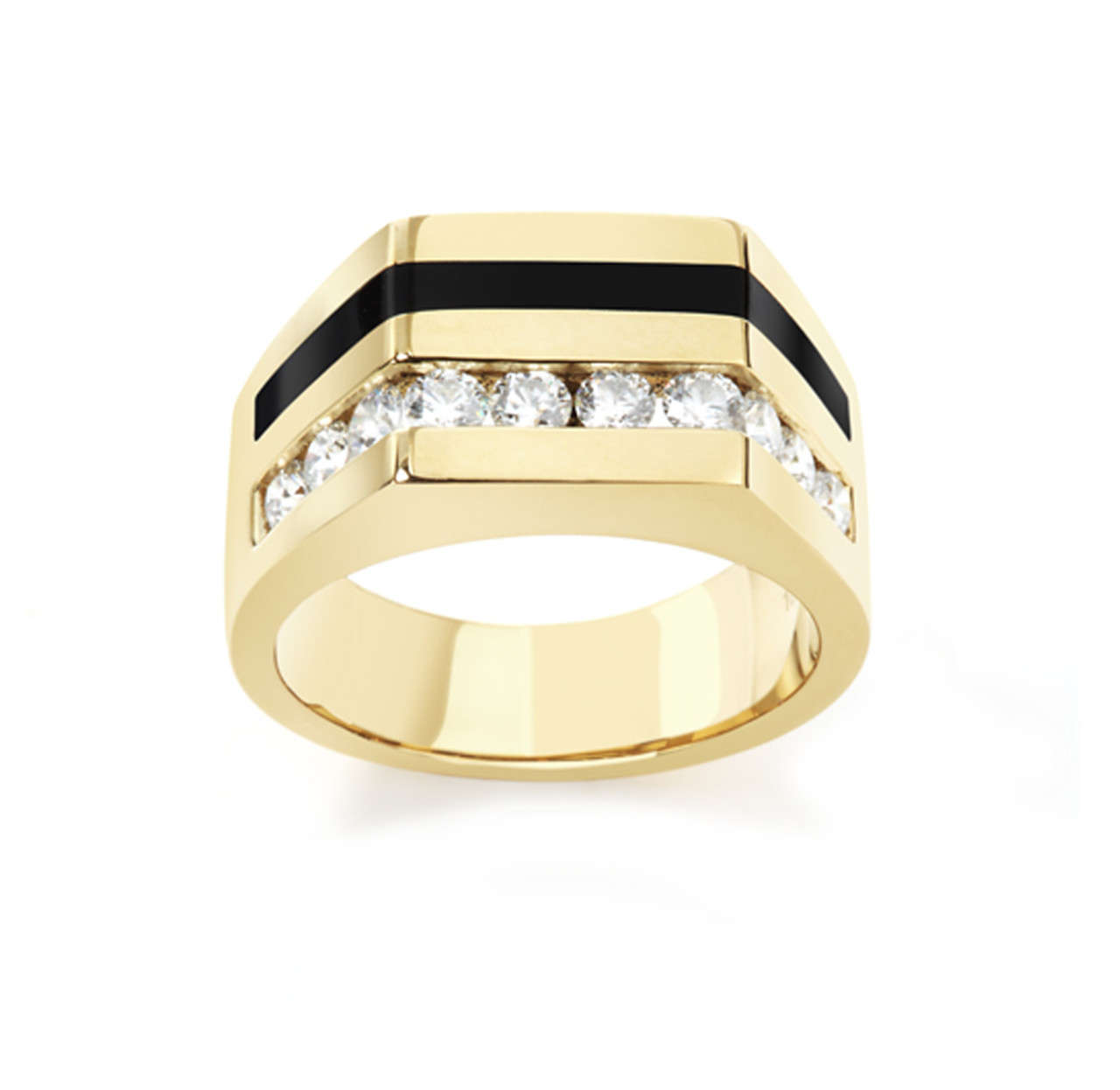 Bernard Passman Diamond Channel Coral Ring | Sunrise Collection