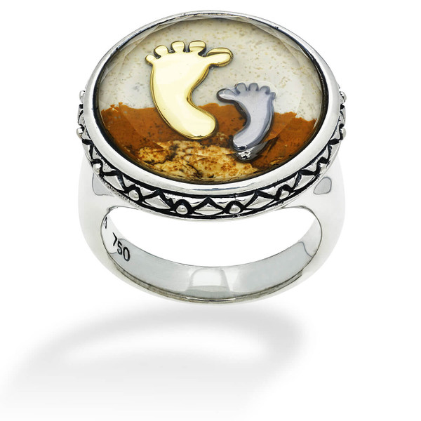 Lifestyle Foot Print Ring - B