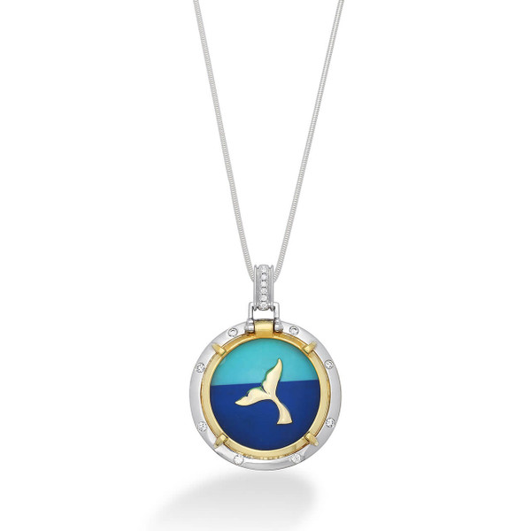 Lifestyle Whale Tail Pendant - 18K YG
