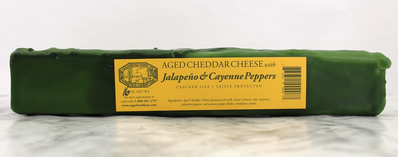16oz Jalapeno & Cayenne Pepper Cheddar - Sugarbush Farm