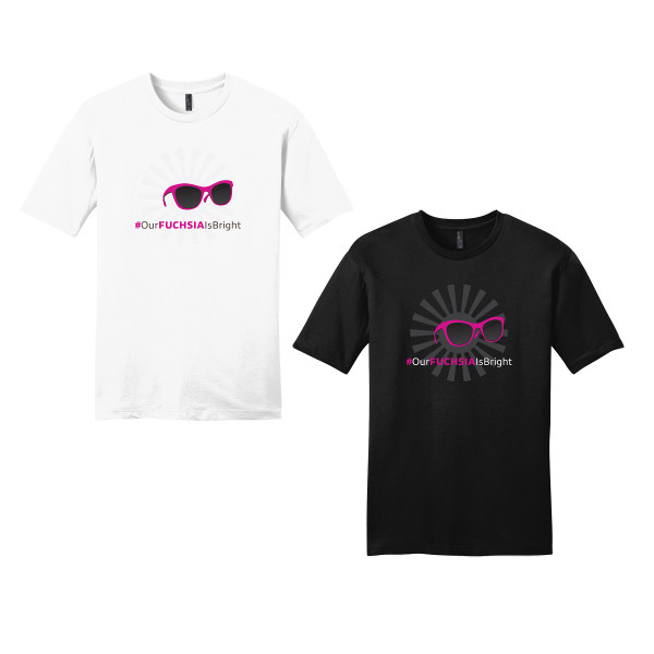 Unisex Sunburst #OurFuchsiaIsBright Crew Neck Tee