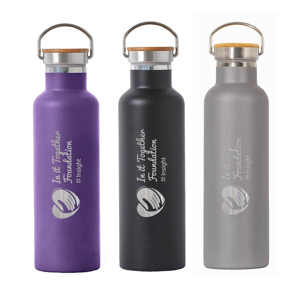 25oz Classic Bottle with Bamboo Lid with IITF Logo